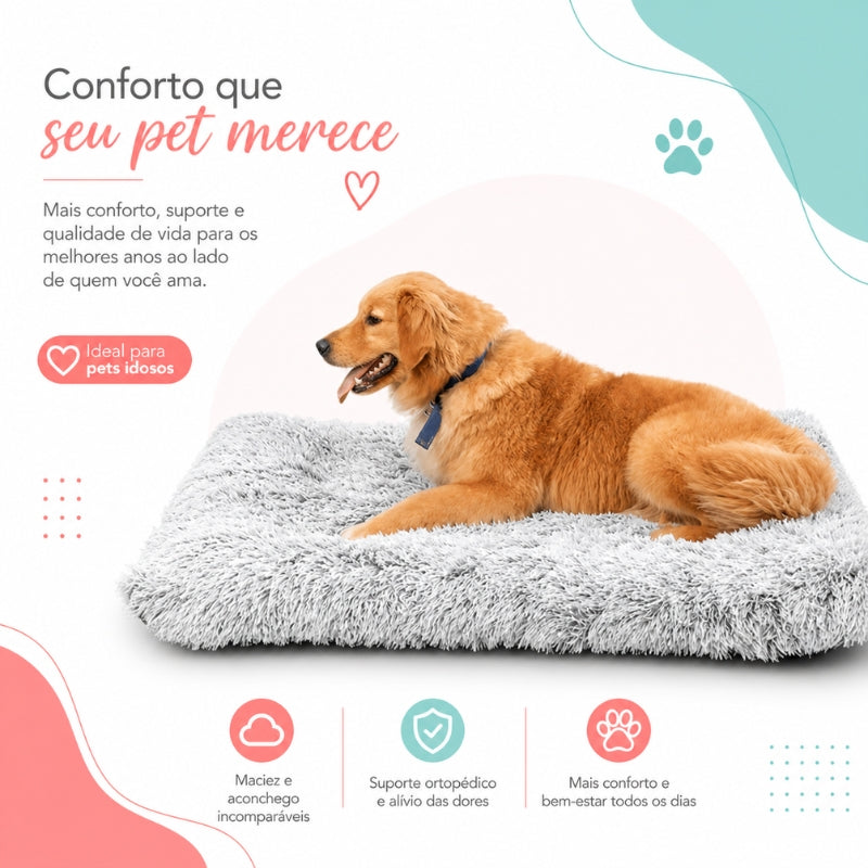 PlushConfort: Cama para Cães e Gatos Ultra Macia