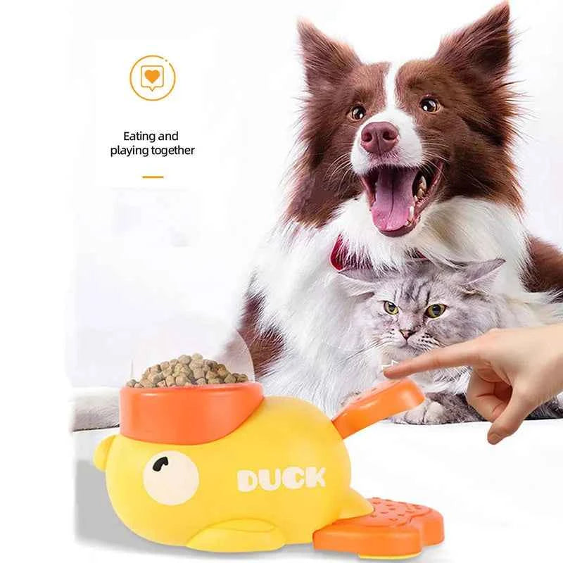 PatoPlay Brinquedo Interativo com Ração para Pets