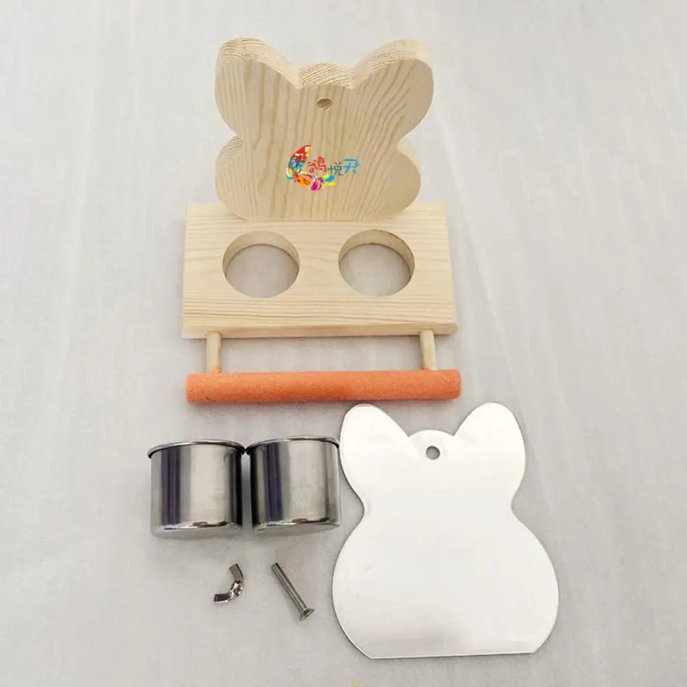 Comedouro com Espelho Interativo para Pássaros - Amor PetShop