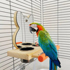 Comedouro com Espelho Interativo para Pássaros - Amor PetShop