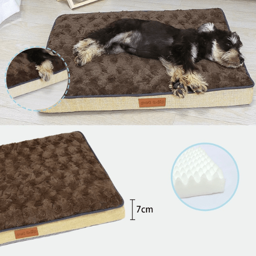 SonoNuvem: Cama Ortopédica para Cães em Espuma de Memória para Pets com Capa de Pelúcia Removível - À Prova d'Água e Antiderrapante - Amor PetShop