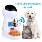 Alimentador HELLOPET® Programável Inteligente com Comando de Voz - Amor PetShop