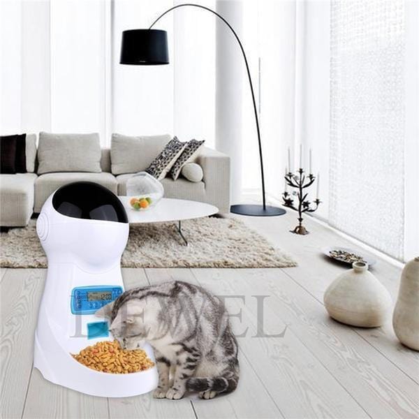 Alimentador HELLOPET® Programável Inteligente com Comando de Voz - Amor PetShop