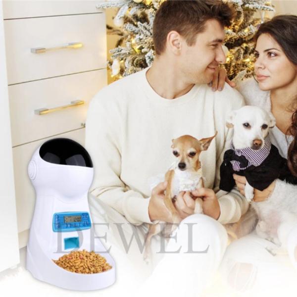 Alimentador HELLOPET® Programável Inteligente com Comando de Voz - Amor PetShop