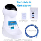 Alimentador HELLOPET® Programável Inteligente com Comando de Voz - Amor PetShop