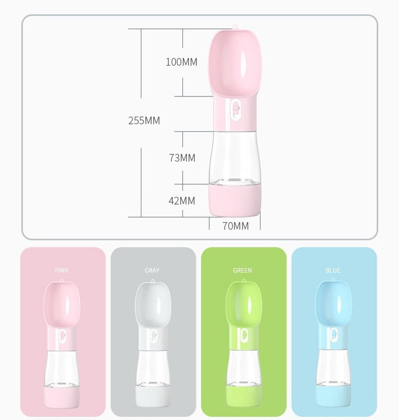 Bebedouro e Alimentador Portátil LOVE para Cães e Gatos - Amor PetShop