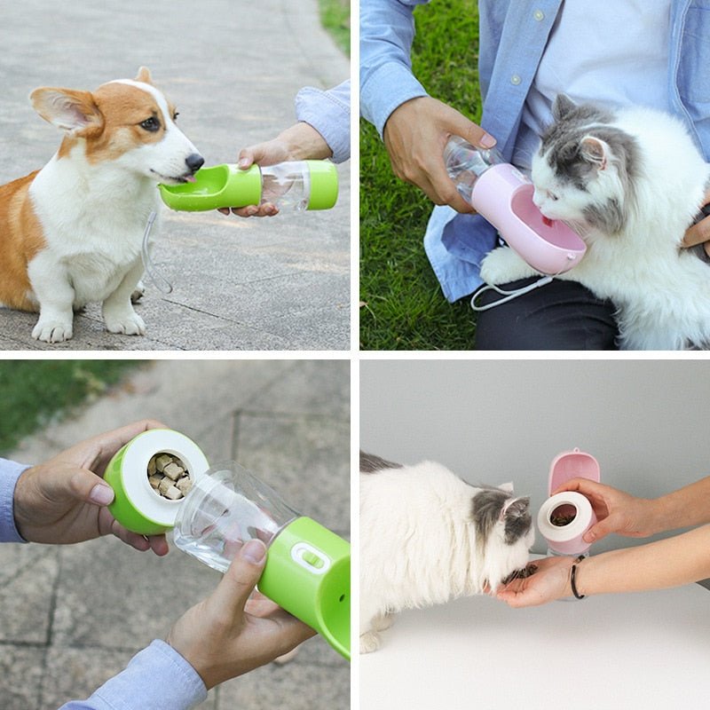Bebedouro e Alimentador Portátil LOVE para Cães e Gatos - Amor PetShop
