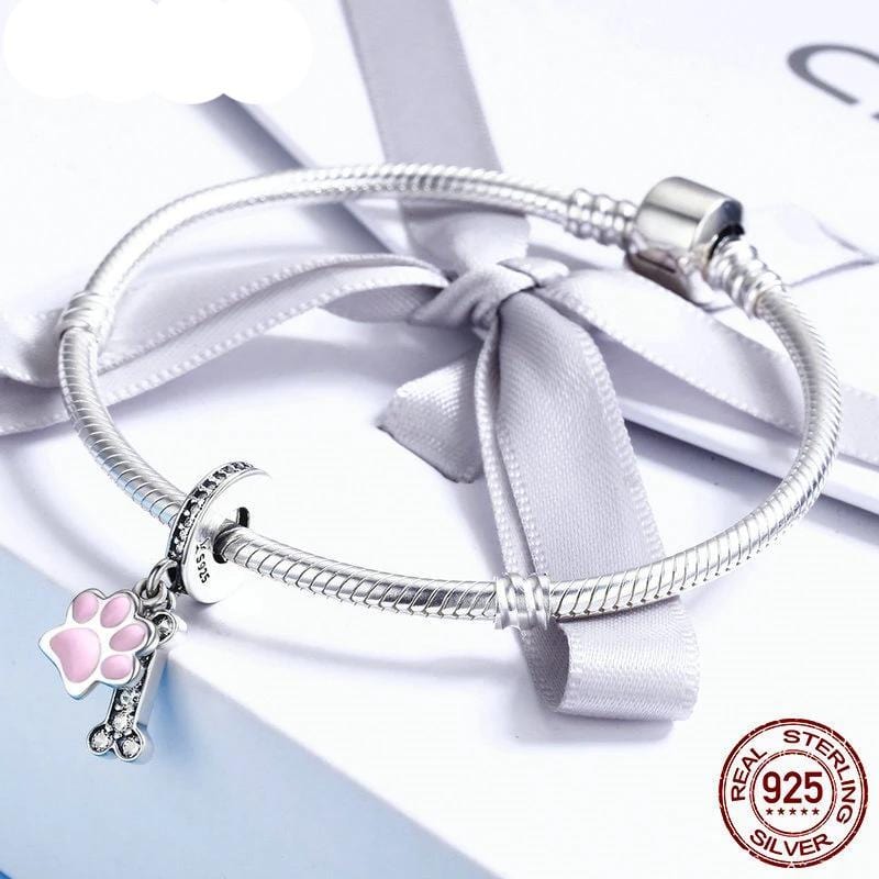 Berloque Pingente Sofisticado MEU PET AMIGO, Prata 925 Original - Amor PetShop