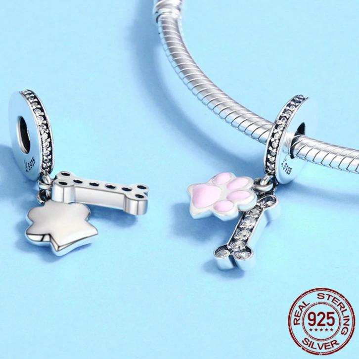 Berloque Pingente Sofisticado MEU PET AMIGO, Prata 925 Original - Amor PetShop