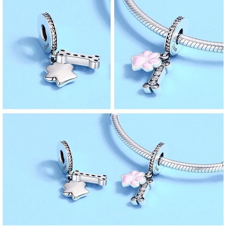 Berloque Pingente Sofisticado MEU PET AMIGO, Prata 925 Original - Amor PetShop