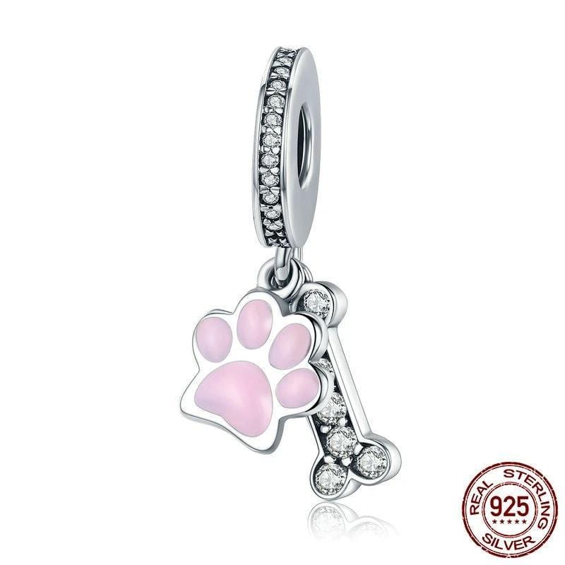 Berloque Pingente Sofisticado MEU PET AMIGO, Prata 925 Original - Amor PetShop