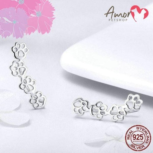 Brinco Patas da Paixão, Prata 925 Original - Amor PetShop