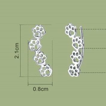 Brinco Patas da Paixão, Prata 925 Original - Amor PetShop