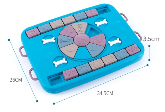 Brinquedo Educativo Alimentador Lento para Cães PRANCHA-QI Quebra-cabeça - Amor PetShop