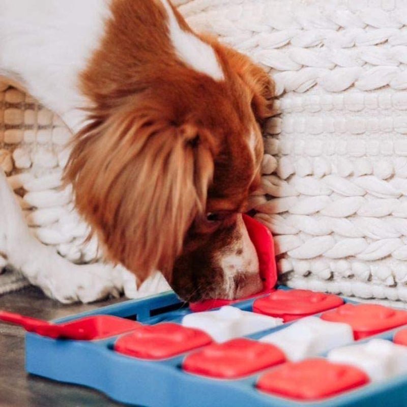 Cão quebra-cabeça brinquedos plataforma giratória alimentador