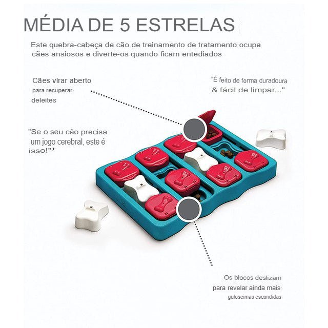 Brinquedo Educativo PIKPIK Quebra-cabeça e Alimentador Lento - Amor PetShop