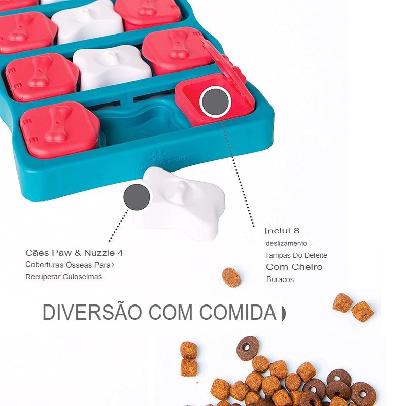 Brinquedo Educativo PIKPIK Quebra-cabeça e Alimentador Lento - Amor PetShop
