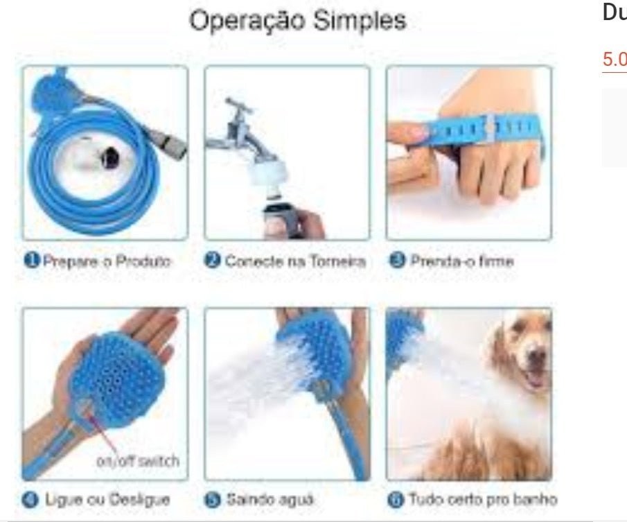 Chuveiro Pet com Massageador PET BATHING - Amor PetShop