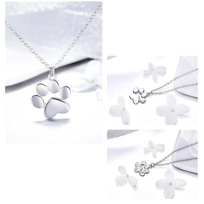 Colar com Pingete PATAS DO AMOR, Prata 925 Original - Amor PetShop