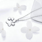 Colar com Pingete PATAS DO AMOR, Prata 925 Original - Amor PetShop