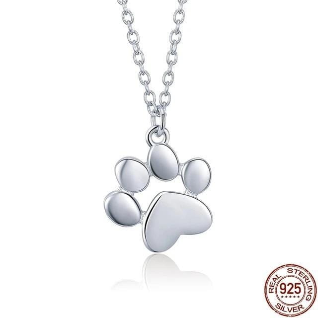 Colar com Pingete PATAS DO AMOR, Prata 925 Original - Amor PetShop