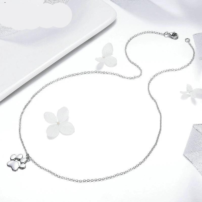 Colar com Pingete PATAS DO AMOR, Prata 925 Original - Amor PetShop