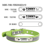 Coleira Personalizável com faixa Refletiva - Amor PetShop