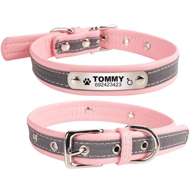 Coleira Personalizável com faixa Refletiva - Amor PetShop