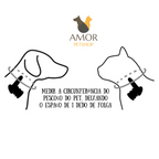 Coleira Personalizável com faixa Refletiva - Amor PetShop