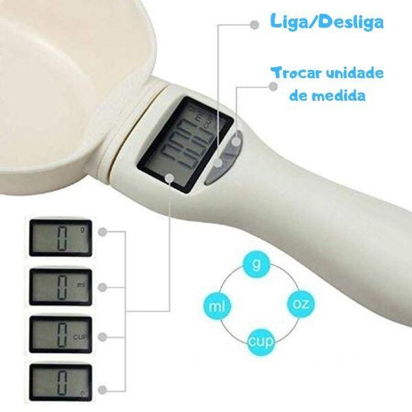 Colher Medidora Digital para Ração - Amor PetShop