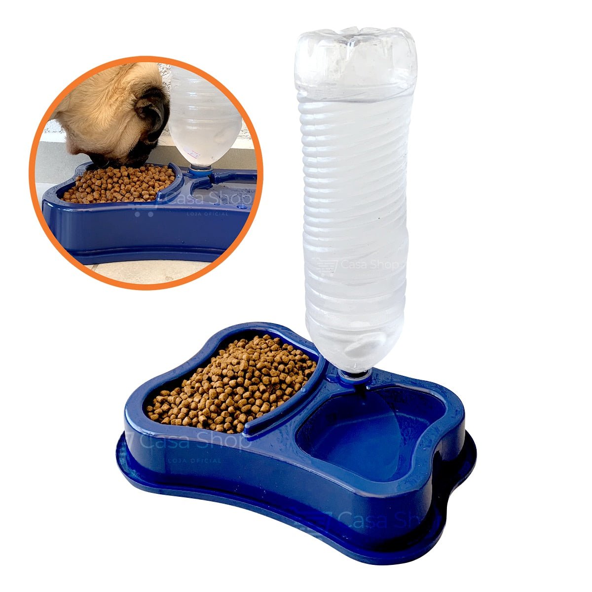 Comedouro Duplo Anti-Formiga HUNGRY PET - Amor PetShop