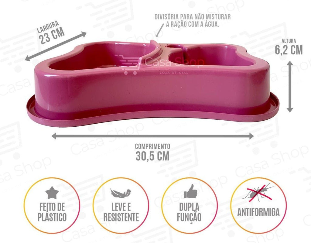 Comedouro Duplo Anti-Formiga HUNGRY PET - Amor PetShop