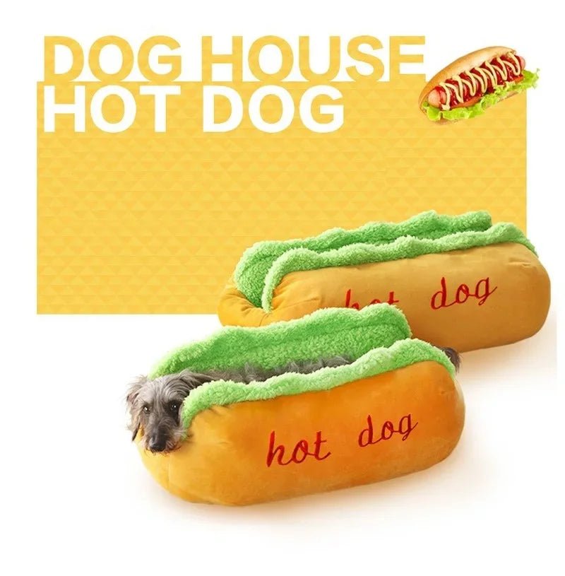 DogDelícia Conforto: Cama para Cães Estilo Hot Dog para Pets - Aconchegante e Lavável - Amor PetShop