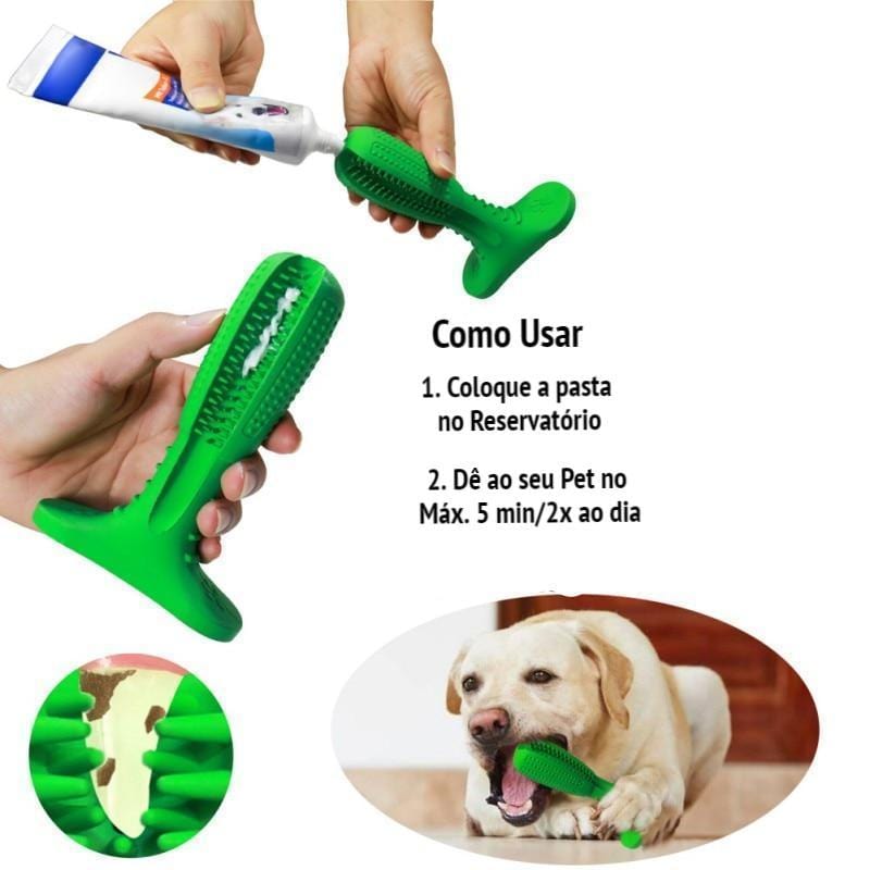 Escova de Dentes Massageadora para Cães - Amor PetShop