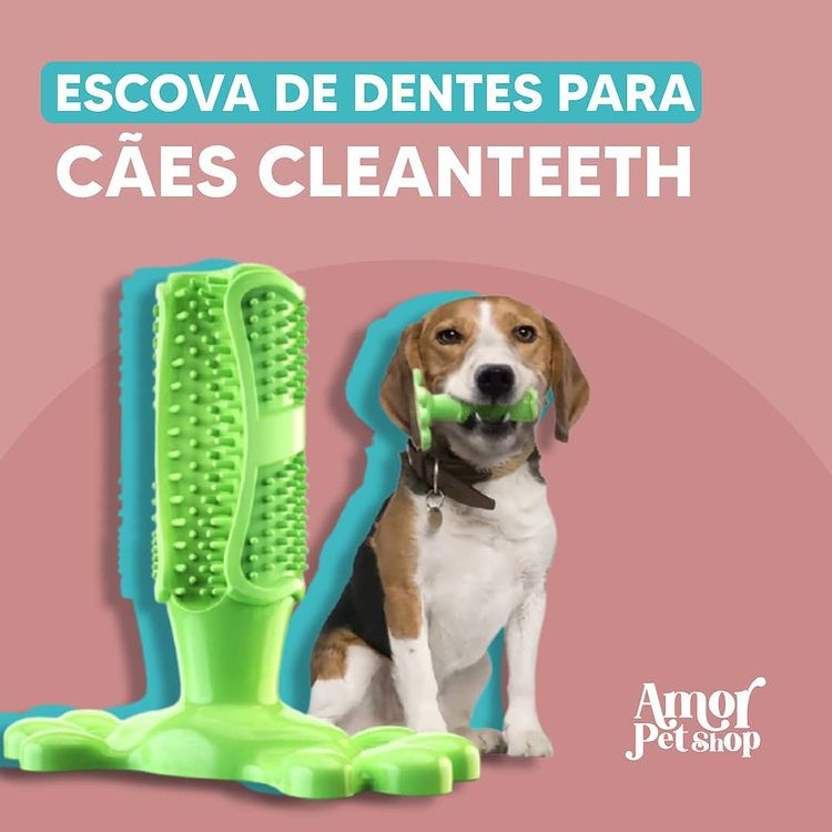 Escova de Dentes para Cães CLEANTEETH - Amor PetShop