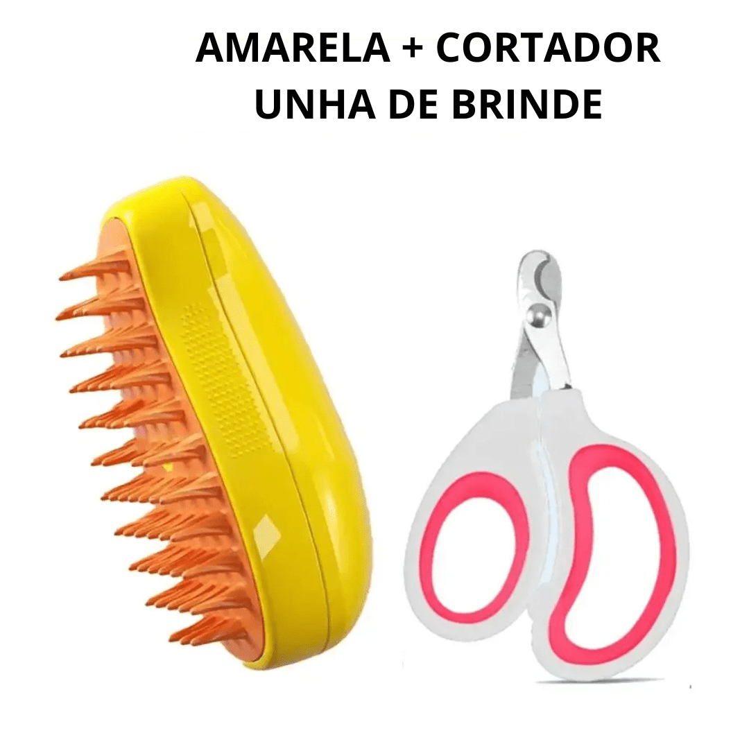 Escova Elétrica Vapor AmorPet - Cães e Gatos - Amor PetShop