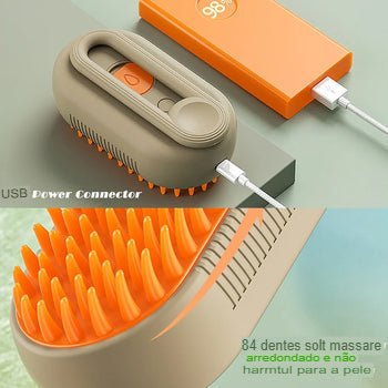 Escova Removedora de Pelos PetSteam - Amor PetShop