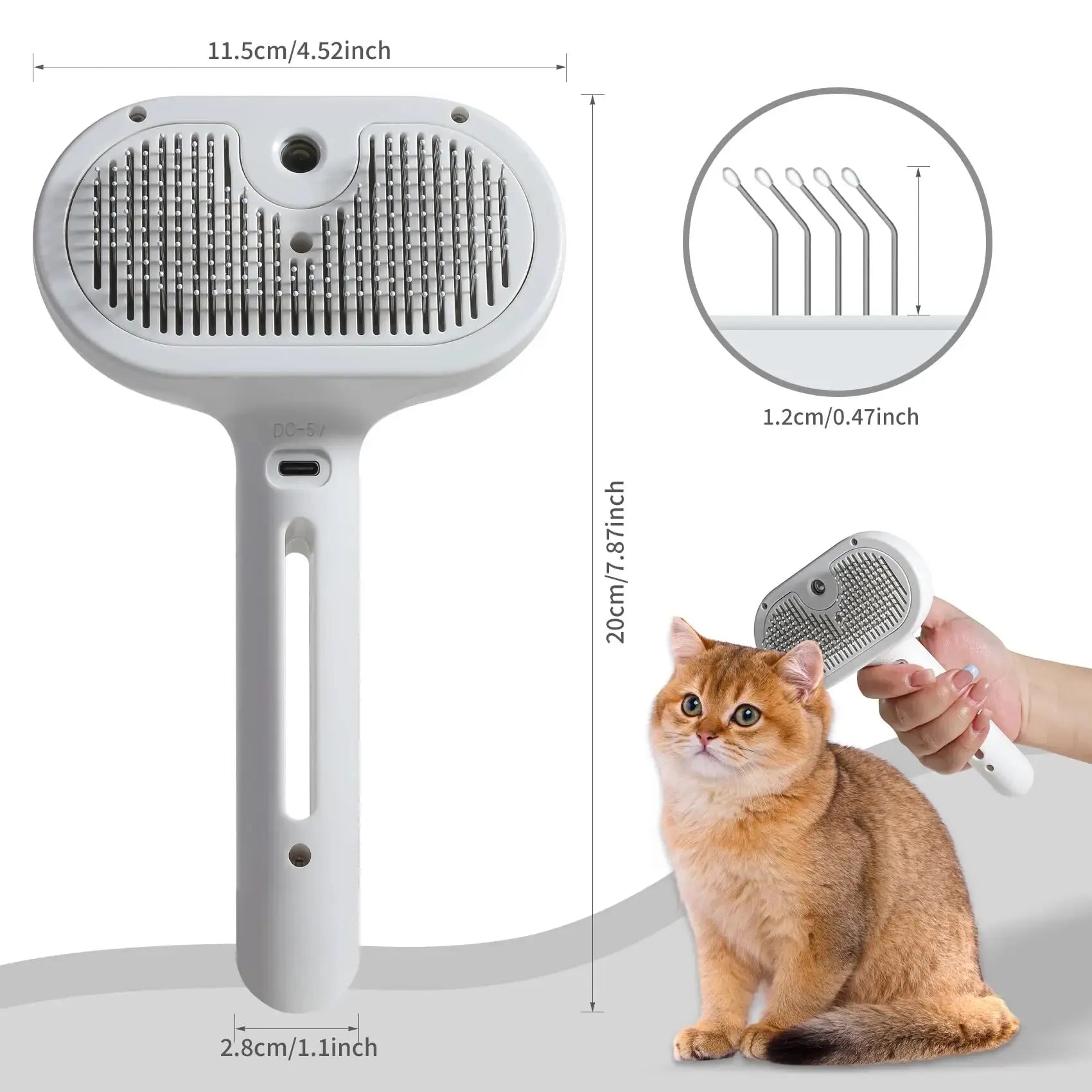Escova Spray 2 em 1 Steamy Pet - Amor PetShop