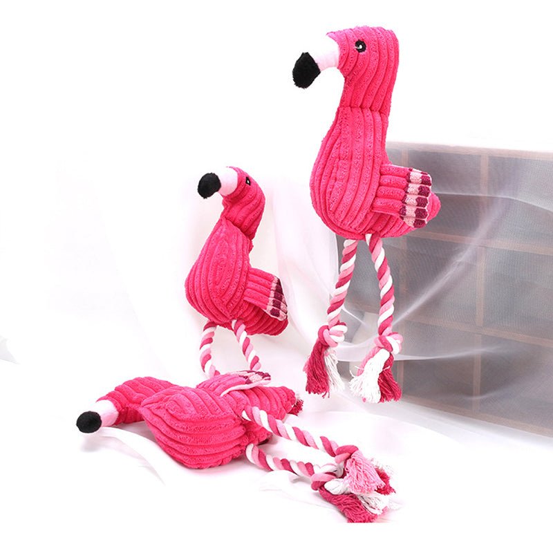 Flamingo Amigo Brinquedo Mastigável Anti Stress para Cães [Pague 1 leve 2] - Amor PetShop