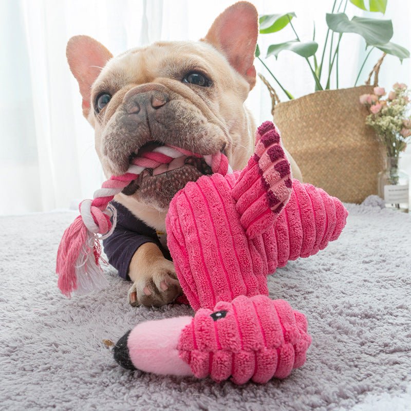 Flamingo Amigo Brinquedo Mastigável Anti Stress para Cães [Pague 1 leve 2] - Amor PetShop