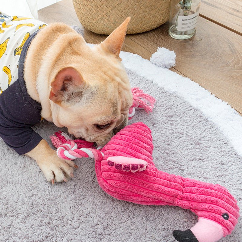 Flamingo Amigo Brinquedo Mastigável Anti Stress para Cães [Pague 1 leve 2] - Amor PetShop