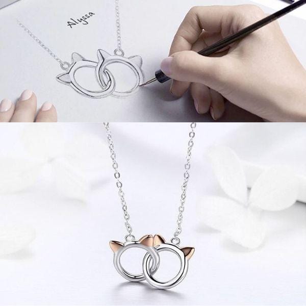 Gargantilha Mamãe de Gato, Prata 925 Original - Amor PetShop