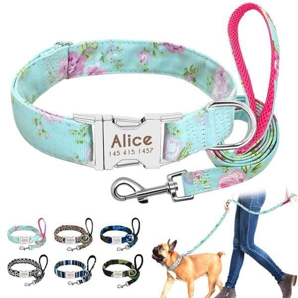 Guia e Coleira Happy - com Plaquinha Personalizada - Amor PetShop