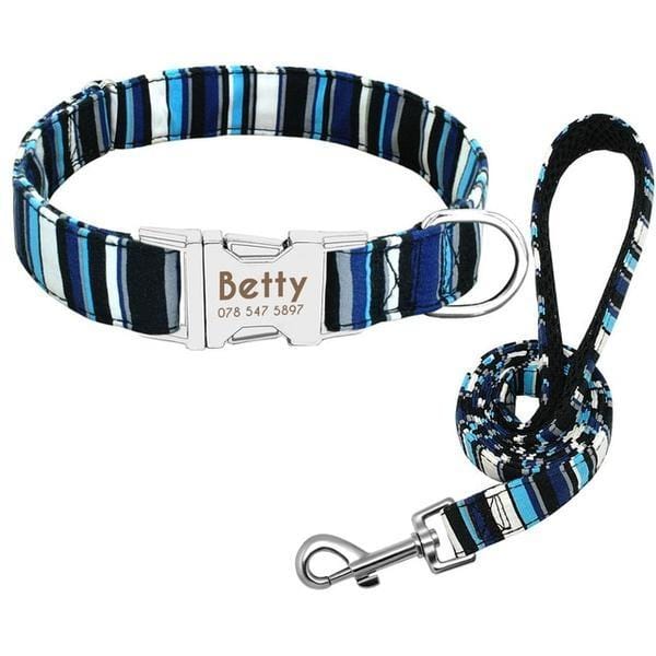 Guia e Coleira Happy - com Plaquinha Personalizada - Amor PetShop