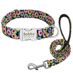 Guia e Coleira Happy - com Plaquinha Personalizada - Amor PetShop