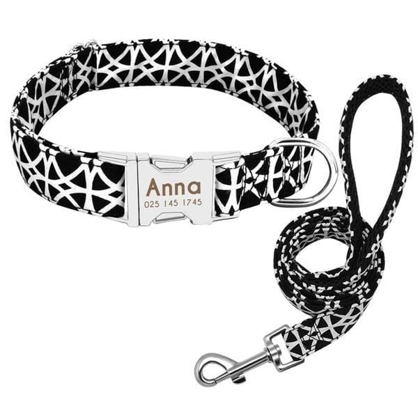 Guia e Coleira Happy - com Plaquinha Personalizada - Amor PetShop