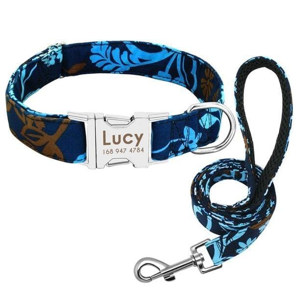 Guia e Coleira Happy - com Plaquinha Personalizada - Amor PetShop