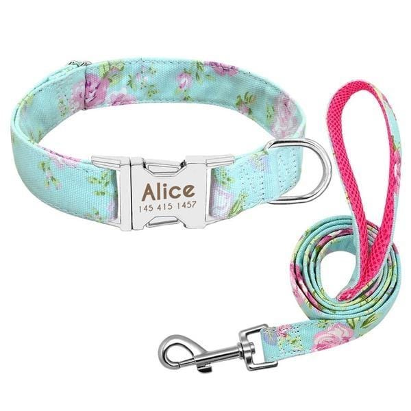 Guia e Coleira Happy - com Plaquinha Personalizada - Amor PetShop