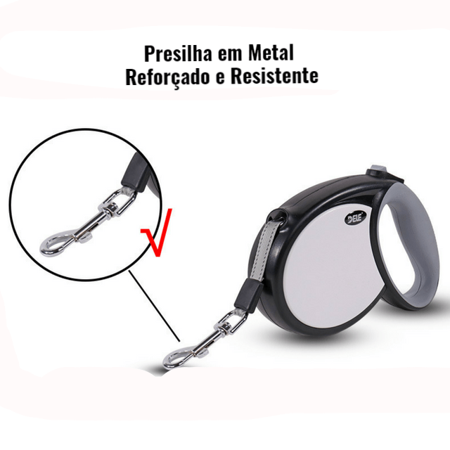 Guia Retrátil Emborrachada Premium | Easy Ride - Amor PetShop