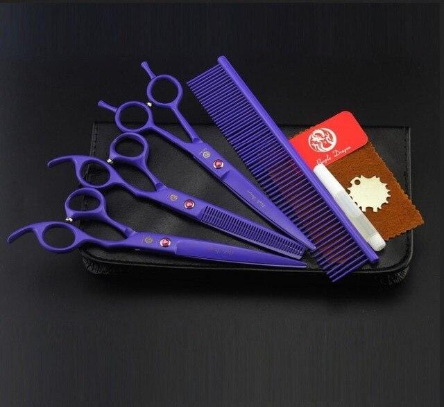Kit de Tesoura de Tosa PD 7" Profissional - Amor PetShop